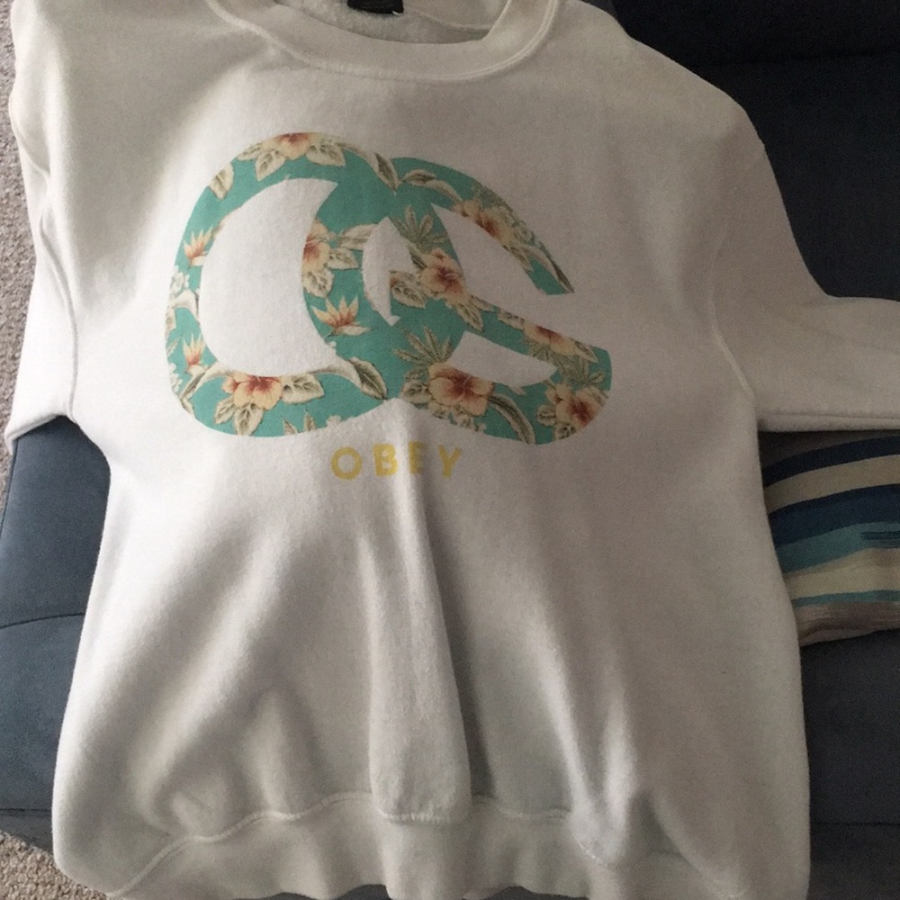 Floral obey crewneck